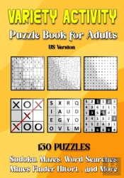 Variety Activity Puzzle Book For Adults