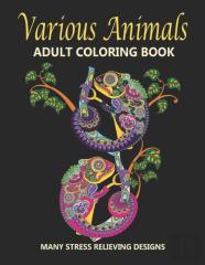 Various Animals Adult Coloring Book
