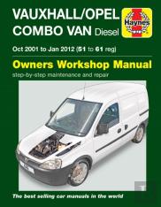 Vauxhall/Opel Combo Diesel Van (Oct 2001 To Jan 2012) 51 To 61 Haynes Repair Manual