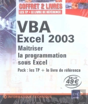Vba Excel 2003 ; Maitriser La Programmation Sous Excel