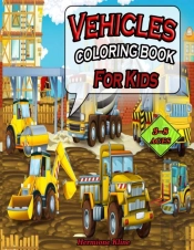 Vehicles Coloring Book For Kids