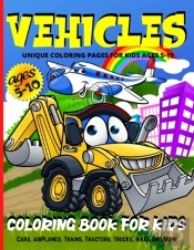 Vehicles Coloring Book For Kids