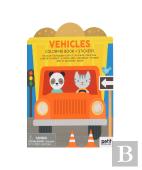 Vehicles Coloring Book + Stickers