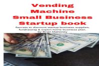 Vending Machine Small Business Startup Book