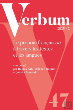 Bertrand.pt - Verbum Tome 2025/2 : Le Pronom Français On À Travers Les Textes Et Les Langues