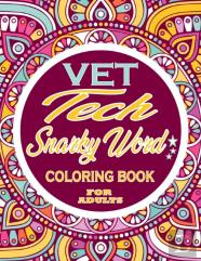 Vet Tech Snarky Word Coloring Book For Adults