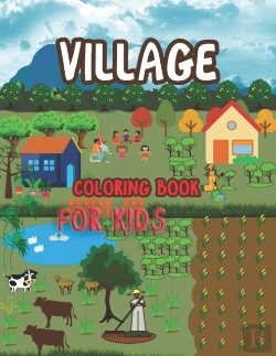 Bertrand.pt - Village Scenery Coloring Book For Kids
