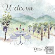 Vineyard Themed Guest Book, Vacation Home, Comments Book, Holiday Home, Visitor Book To Sign