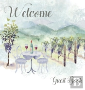 Vineyard Themed Guest Book, Vacation Home, Comments Book, Holiday Home, Visitor Book To Sign