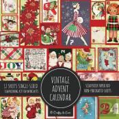 Vintage Advent Calendar Scrapbook Paper Pad