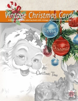 Bertrand.pt - Vintage Christmas Cards At Christmas Time A Retro Christmas Coloring Book With Vintage Christmas Greeting Cards