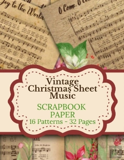 Bertrand.pt - Vintage Christmas Sheet Music Scrapbook Paper
