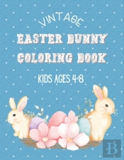 Vintage Easter Bunny Coloring Book Kids Ages 4-8