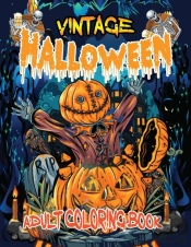 Vintage Halloween Adult Coloring Book