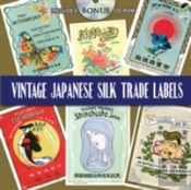 Vintage Japanese Silk Trade Labels Bk/Cd
