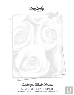 Bertrand.pt - Vintage White Roses Stationery Paper