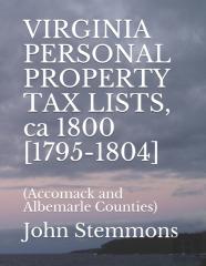 Virginia Personal Property Tax Lists, Ca 1800 (1795-1804)