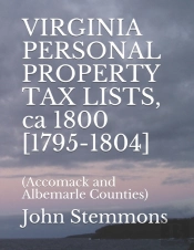 Virginia Personal Property Tax Lists, Ca 1800 (1795-1804)