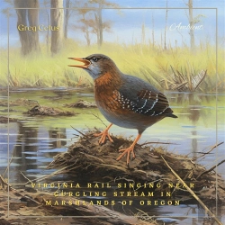 Bertrand.pt - Virginia Rail Singing Near Gurgling Stream In Marshlands Of Oregon