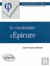 Vocabulaire D'Épicure (Le)