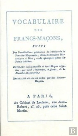Bertrand.pt - Vocabulaire Des Francs-Macons