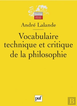 Bertrand.pt - Vocabulaire Technique Et Critique De La Philosophie (2e Édition)