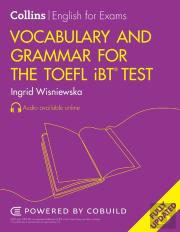 Vocabulary And Grammar For The Toefl Ibtâ® Test