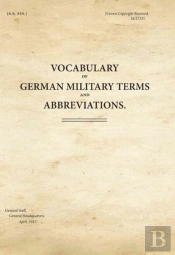 Vocabulary Of German Military Terms And Abbreviations
