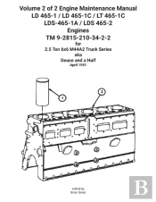 Volume 2 Of 2 Engine Maintenance Manual Ld 465-1 / Ld 465-1c / Lt 465-1c Lds-465-1a / Lds 465-2 Engines Tm 9-2815-210-34-2-2