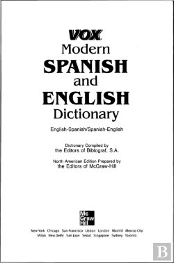 Bertrand.pt - Vox Modern Spanish And English Dictionary