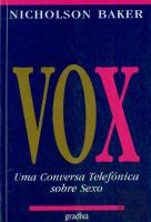 Vox - Uma Conversa Telefónica Sobre Sexo 