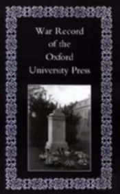 War Record Of The University Press, Oxford