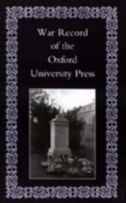 Bertrand.pt - War Record Of The University Press, Oxford