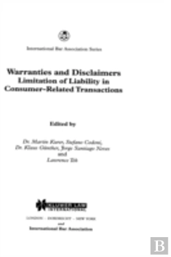 Bertrand.pt - Warranties And Disclaimers Limitation Of Liability In Consumer-Related Transactions
