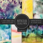 Watercolor Collage Paper For Scrapbooking