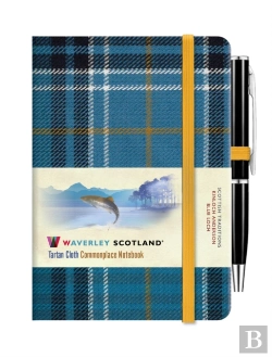 Bertrand.pt - Waverley Blue Loch Tartan Cloth Mini Notebook With Pen