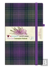Waverley Heather Large Tartan Notebook (Plain/Lined Alternately.Hardback, 210x130mm)