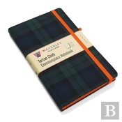 Waverley (L): Black Watch Tartan Cloth Large Notebook