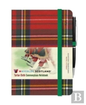 Waverley Tartan Cloth Commonplace Notebooks: Royal Stewart Tartan Cloth Mini Notebook With Pen