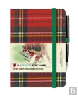 Bertrand.pt - Waverley Tartan Cloth Commonplace Notebooks: Royal Stewart Tartan Cloth Mini Notebook With Pen