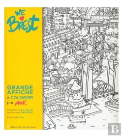 Bertrand.pt - We Love Brest - Affiche De Brest A Colorier