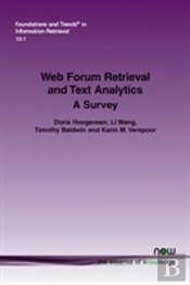 Web Forum Retrieval And Text Analytics