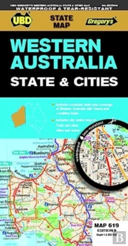 Bertrand.pt - Western Australia State & Cities Map 619 9th Ed Waterproof