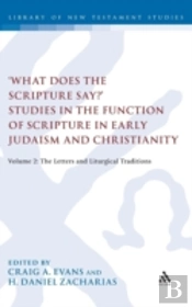 'What Does The Scripture Say?' Studies In The Function Of Scripture In Early Judaism And Christianity, Volume 2