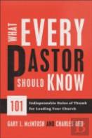 What Every Pastor Should Know Â€“ 101 Indispensable Rules Of Thumb For Leading Your Church