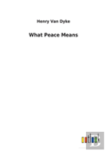 What Peace Means