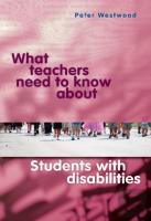 What Teachers Need To Know About Students With Disabilities