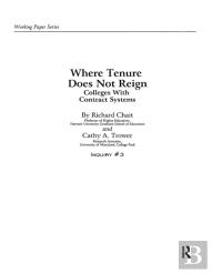 Where Tenure Does Not Reign