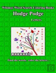 Whimsy Word Search Coloring Books, Hodge Podge, Letters