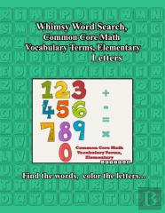 Whimsy Word Search, Common Core Math Vocabulary Terms, Elementary